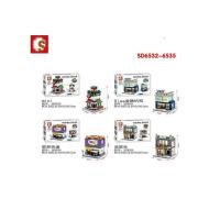 ราคา ตัวต่อ ชุด SEMBO BLOCK SD6532-6535 ชุด Mini City with LED Light : 1 ชุด มี 4 กล่อง (1876386624)
