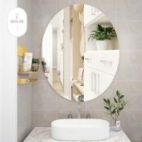 ราคา กระจกเงาเรียบไร้ขอบทรงวงรี Side45*60 กระจกเงาสวย กระจกติดผนัง (17418963702)