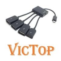 ราคา 4 พอร์ต Micro USB / Type C Power Charging OTG Hub Cable Samsung Android PC (23343451492)