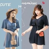 ราคา ชุดว่ายน้ำคนอ้วน BIG SIZE (65-100KG) ชุดว่ายน้ำไซส์ใหญ่แฟชั่นเกาหลีวันพีช 3 สี (2112) (3053057677)