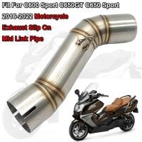 ราคา C600 Sport Slip On Motorcycle Exhaust Escape Systems Mid Link Pipe Connect Muffler Fit For BMW C650 (45603358836)