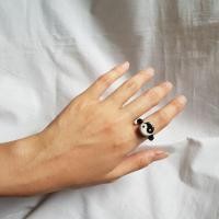 ราคา แหวนหิน แหวนหยินหยาง yin-yang ปรับสมดุล นิลดำ (9755316020)