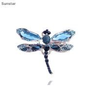 ราคา Sunstar Blue Crystal Vintage Dragonfly เข็มกลัดคุณภาพสูงแฟชั่นแมลงเข็มกลัด Pins (51205297771)