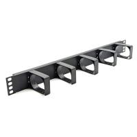 ราคา แผงจัดสายเคเบิล แผงจัดสายหน้าตู้แร็ค 19นิ้ว แถมน็อต 1U Panel with 5 Plastic Rings for Cable Management PENN-ELCOM (41876725249)