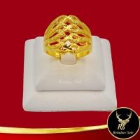 ราคา Ring (No.68RD) แหวนหุ้มทอง แหวนผู้หญิง แหวนแฟชั่นทองชุบ ลายสี่แถวพ่นทราย นน.1 สลึง งานเคลือบแก้วหนาพิเศษ ชุบทองไมครอน (23205568930)
