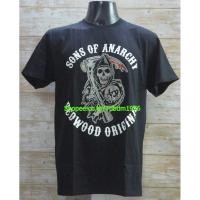ราคา เสื้อยืด Dennis Rodman ลาย Sons of Anarchy เสื้อ Sons of Anarchy กะโหลก Grim Re สีดำ TDO7129 (24072512300)