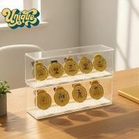 ราคา (ไม่ซ้ํา) 1เซ็ตสี่เหลี่ยมพลาสติกกล่องเก็บเหรียญทองมาราธอนรางวัลออแกไนเซอร์ราสําหรับนักวิ่งกีฬาคอลเลกชัน (40181001531)