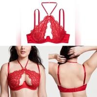 ราคา Victoria Secret Original Sweetheart Lace Open Cup Halter Bra ขนาด 32B 32C 34B 34C 36B 36C 11199037 (27950172823)