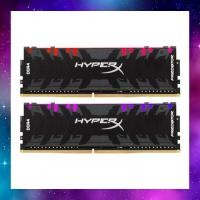 ราคา 16GB (8GBx2) DDR4 3200MHz RAM (หน่วยความจำ) KINGSTON HyperX PREDATOR RGB ใช้งานปกติ ประกันLT (14906856698)
