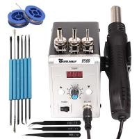 ราคา 858D *ลมร้อน 700W BGA Rework โต๊ะบัดกรี 220V / 110V เหมาะสำหรับ SMD เครื่องมื (29104812762)