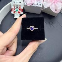 ราคา Pandora ของแท้แหวนเพชรหัวใจบลู พร้อมส่งแถมอุปกรณ์ครบเซ็ต (27878687466)