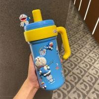 ราคา แก้วกาแฟ แก้วเชค โดราเอมอนขนาดใหญ่-ความจุฟางสแตนเลสฉนวนกันความร้อนเย็นรักษาน้ําแข็งถ้วยโทนักเรียนหญิงชาย (44461617182)