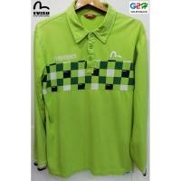 ราคา EVISU แท้ เสื้อยืดโปโลแขนยาวสีเขียว (823702031)