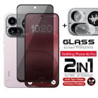 ราคา 2 IN 1 ความเป็นส่วนตัวป้องกันหน้าจอฟิล์มกระจกนิรภัยสําหรับ Nothing โทรศัพท์ 4a 4 a Pro 4aPro Phone4a Phone4aPro 2026 กล้องกลับเลนส์ป้องกันกระจกด้านหน้าฟิล์มป้องกันคลุมทั้งหมด (51007156377)