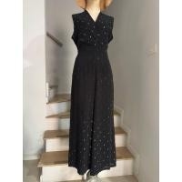 ราคา จั๊มสูททรงขาบาน ไขว้หน้า แต่งกริเตอร์A48 (43878318697)