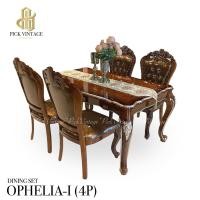 ราคา OPHELIA-I DINING SET (4P-150cm) ชุดโต๊ะอาหารหลุยส์ 4ที่นั่ง 150ซม. รุ่น โอฟิเลีย-1 (19506969568)