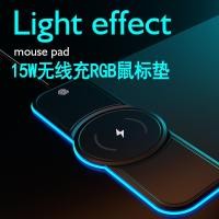 ราคา ที่ชาร์จไร้สาย RGB แผ่นรองเมาส์ไฟฟ้า 15ว RGB แผ่นรองเมาส์เรืองแสงอุปกรณ์โทรศัพท์มือถือเบาะนุ่มแบบ (50008967712)