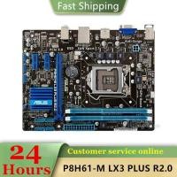 ราคา P8H61-M LX3 PLUS R2.0 เมนบอร์ดใช้เดิม LGA 1155 LGA1155 DDR3 16GB USB2.0 SATA2 เดสก์ท็อปเมนบอร์ด (26194682159)