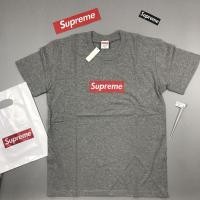ราคา ♞,♘,♙Original Supreme แฟชั่น Unisex เสื้อยืดคลาสสิกพิมพ์ลายโลโก้สีเทา WFD (42556998807)