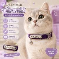 ราคา ปลอกคอแมว แกะสลักชื่อ+เบอร์โทรฟรี น้ำหนักเบา มีกระดิ่งในตัว พร้อมส่ง (43931103529)