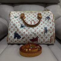 ราคา Louis Vuitton Catogram Speedy Bandouliere 30 กระเป๋าหลุยส์ มือสอง (45455703327)
