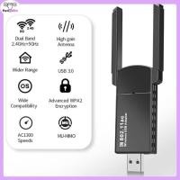 ราคา 1pc USB 3.0 Wireless WIFI Adapter 1300Mbps Long Range Dongle Dual Band Network lot Auto Parts (56755789517)