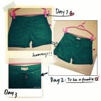 ราคา กางเกงขาสั้น สีเขียว haas jeans มือสอง (2269001303)