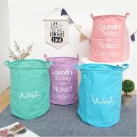 ราคา ตะกร้าผ้าสี Pastel ทรงกลม ผ้าคอตตอนหนา ตะกร้าใส่ของใบใหญ่ สีหวานพร้อมส่งในไทย (BX16) (11049770)