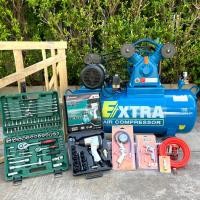 ราคา ปั๊มลมสายพา EXTRA ปั๊มลมสายพาน VERGIN ขนาด 100 ลิตร ชุดสร้างอาชีพ แถม ถูก คุ้มขนาด 100 ลิตร ชุดสร้างอาชีพ แถม ถูก คุ้ม (44027302311)