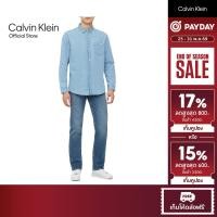 ราคา CALVIN KLEIN เสื้อเชิ้ตยีนส์ผู้ชาย Classic Denim ทรง Classic รุ่น 40BM796 N85 - สี Light blue (25665488896)