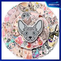 ราคา ส่งจากไทย 50ชิ้น สติกเกอร์ การ์ตูน แมวสฟิงซ์ แมวไร้ขน Cartoon Sphynx Cat Hairless cat Sticker พร้อมส่ง (29959328485)