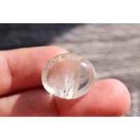 ราคา B121 ผลึกควอตซ์ โป่งข่าม แก้วขนเหล็ก ไหมทอง Quartz หัวแหวน เครื่องประดับ หินแท้ เนื้อใส หลังเบี้ย 23.62 CTS (15734809305)