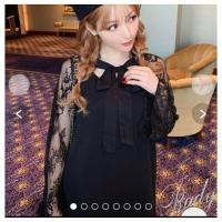 ราคา แบรนด์ Rady แท้ จากญี่ปุ่น เดรสสีดำ แขน อกแต่งลูกไม้ ผูกโบว์ ซัพทั้งตัวค่ะ ทรงหน้าสั้นหลังยาว (28200307864)