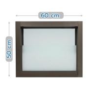 ราคา AZLE หน้าต่างกระจกซ้อน อะลูมิเนียม 60x50 ซม. สีชา จัดส่งโดย HomePro (43504959898)