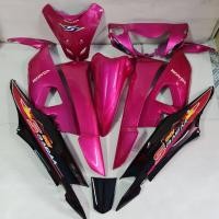 ราคา ชุดสี wave 100s u box สีชมพูบานเย็นท้ายดำ เฟรมรถ เวฟ 100s ปี2005 ยกชุด10ชิ้น (14100791025)
