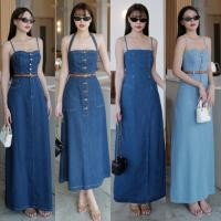 ราคา INTUON JEANS #4721(INT1K)​ #4765 #4779 (INTUON) เดรสคล้องคอ เดรสสายเดี่ยว เดรสยีนส์แท้ไม่ยืด กระดุมหน้า T-SHIRTNISTA (26427055423)