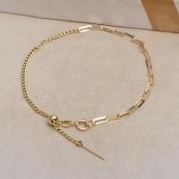 ราคา สร้อยข้อมือ สายโซ่ ทอง 18k สามารถปรับได้ สีเหลือง แบบสากล (22137862951)