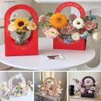 ราคา CLEMMENT กระเช้าดอกไม้หูหิ้ว กล่องบรรจุดอกไม้กระดาษ ถุงของขวัญมือวันวาเลนไทน์แบรนด์ (28284653156)