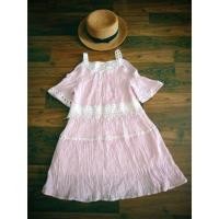 ราคา เดรสปาดไหล่สีชมพู*** (55956789760)
