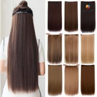 ราคา CODพร้อมส่งในไทย-วิกผมผมตรงสีน้ำตาลสีดำละเอียดอ่อนถอดออกได้ยาว60cmหนีบได้หวีได้เครื่องประดับผมสวยงาม-detlyet (25803465429)