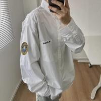 ราคา B.B-LCG* Manchester United co-branded embroidered badge letter long-sleeve shirt for men and women (46960529717)