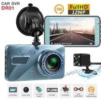 ราคา กล้องติดรถยนต์หน้าหลัง จอกว้าง 4 นิ้ว รุ่นCAR DVR DR02 Super HD 1296P Dual Lens Vehicle BlackBox DVR (แถม Micro SD 32GB) (18656603507)