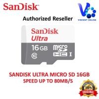 ราคา SanDisk Ultra 16GB/32GB/64GB/128GB 80-100MB/s Class 10 micro SD SDHC UHS-I การ์ดหน่วยความจํา (54303616078)