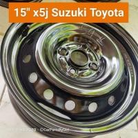 ราคา (ราคาต่อวง) ลัอกะทะขอบ15 #15x5J #4รู100 #ดุม54.1 ใส่Suzuki Toyota Mazda #ถอดป้ายแดง (22770655364)
