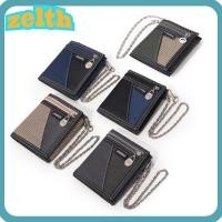 ราคา Zelth กระเป๋าสตางค์ ผ้าแคนวาส มีซิป ใส่เหรียญได้หลายช่อง พร้อมสายโซ่คล้อง แบบพกพา สําหรับผู้ชาย (25553448557)