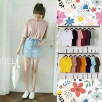 ราคา TOPSHOP​ T17 รุ่น : คอกลม​ แขนสั้น​ ​Oversize​ ผ้าเรย่อน (2640259694)