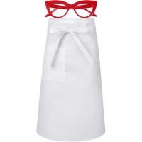 ราคา SATINIOR สีขาวครึ่ง Bistro ผ้ากันเปื้อนเครื่องแต่งกายแว่นตากันแดดสีขาว Chef เอวผ้ากันเปื้อนสีแดงแว่นตา Cat Eye Nerd กรอบแว่นตาสําหรับผู้หญิง (48357963375)