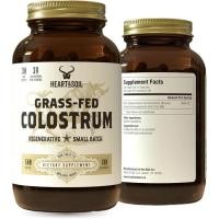 ราคา HEART & SOIL 100% Grass Fed & Instant Colostrum อาหารเสริมจาก Regenerative Cattle for Gut, Muscle & Immune Health – 3000mg Bovine Colostrum Capsules - Gut Health for Men & Women (46210846859)