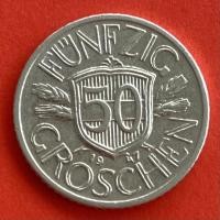 ราคา เหรียญประเทศออสเตรีย Austria 50 groschen ปี 1947 เหรียญ​ต่างประเทศ (19865159747)