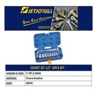 ราคา 200704 LAKONI PRO SOCKET WRENCH SET 1/2" 10PCS 6PT 8-24 MM / JETJO SHOCK WRENCH (48654601960)